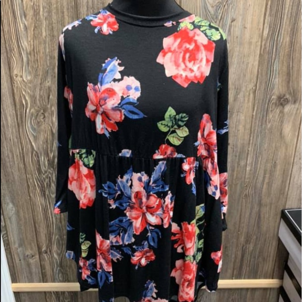 Floral peplum top